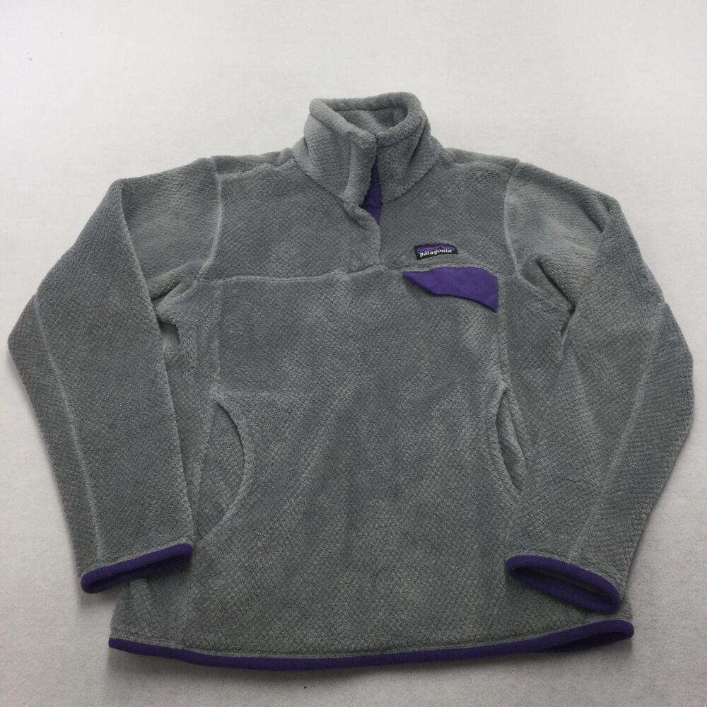 Patagonia Fleece Sweater Womens Small Gray Polartec Thermal Pro Pullover Outdoor